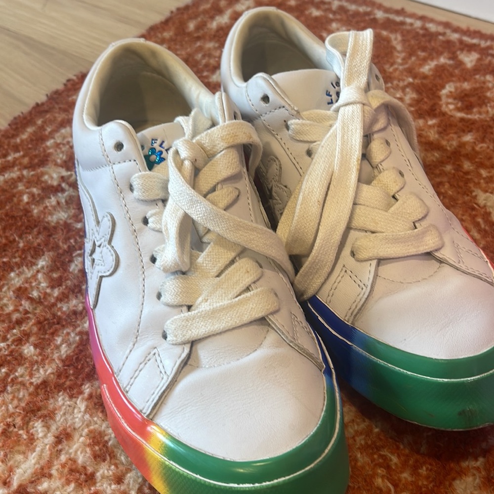 Converse x Golf le Fleur Rainbow One Star Low Top PRIDE RARE limited edition, 8 - Picture 2 of 4